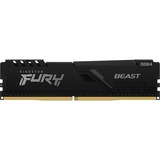 Kingston FURY FURY Beast 16GB 3200MT/s DDR4 CL16 DIMM Black, Memoria RAM negro, 16 GB, 1 x 16 GB, DDR4, 288-pin DIMM