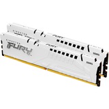 Kingston FURY FURY Beast 32GB 6400MT/s DDR5 CL32 DIMM (Kit of 2) White EXPO, Memoria RAM blanco, 32 GB, 2 x 16 GB, DDR5, 288-pin DIMM, Blanco