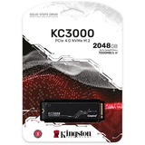 Kingston KC3000 M.2 2048 GB PCI Express 4.0 3D TLC NVMe, Unidad de estado sólido negro, 2048 GB, M.2, 7000 MB/s