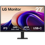 LG 27'' QHD Monitor pantalla para PC 68,6 cm (27") 2560 x 1440 Pixeles Quad HD Negro, Monitor LED negro, 68,6 cm (27"), 2560 x 1440 Pixeles, Quad HD, 5 ms, Negro