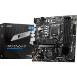 MSI PRO B760M-P placa base Intel B760 LGA 1700 micro ATX negro, Intel, LGA 1700, Intel® Celeron®, Intel® Pentium® Gold, LGA 1700, DDR5-SDRAM, 192 GB