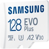 Samsung MB-MC128S 128 GB MicroSDXC UHS-I, Tarjeta de memoria blanco, 128 GB, MicroSDXC, UHS-I, 160 MB/s, Class 3 (U3), V30
