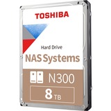 Toshiba N300 NAS 3.5" 8000 GB Serial ATA III, Unidad de disco duro 3.5", 8000 GB, 7200 RPM, A granel