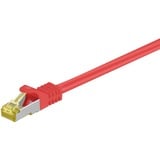 goobay Cable de parche RJ-45 Cat 6.a S/FTP (PIMF), con cable base Cat.7 rojo
