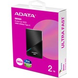 ADATA SE920 Tecnología Thunderbolt (Rayo) 2 TB USB Tipo C 3.2 Gen 2 (3.1 Gen 2) Negro, Unidad de estado sólido negro, 2 TB, USB Tipo C, 3.2 Gen 2 (3.1 Gen 2), 3800 MB/s, 40 Gbit/s, Negro