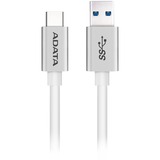 ADATA USB-C - USB 3.0, 1m cable USB USB 3.2 Gen 1 (3.1 Gen 1) USB C USB A 5 Gbit/s Blanco blanco/Plateado, 1m, 1 m, USB C, USB A, USB 3.2 Gen 1 (3.1 Gen 1), Macho/Macho, Blanco