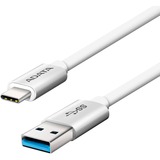 ADATA USB-C - USB 3.0, 1m cable USB USB 3.2 Gen 1 (3.1 Gen 1) USB C USB A Blanco blanco/Plateado, 1m, 1 m, USB C, USB A, USB 3.2 Gen 1 (3.1 Gen 1), Macho/Macho, Blanco