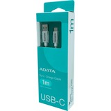ADATA USB-C - USB 3.0, 1m cable USB USB 3.2 Gen 1 (3.1 Gen 1) USB C USB A Blanco blanco/Plateado, 1m, 1 m, USB C, USB A, USB 3.2 Gen 1 (3.1 Gen 1), Macho/Macho, Blanco