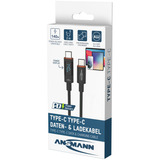Ansmann USB 2.0 Kabel, USB-C Stecker > USB-C Stecker, Cable antracita