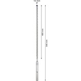 Bosch Expert Broca para martillo SDS Max-8X, Taladro Martillo perforador, Hammer drill bit, 1,2 cm, 540 mm, Concreto, Piedra, 40 cm