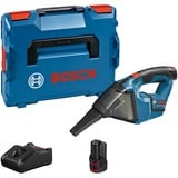 Bosch GAS 12V Professional aspiradora de mano Negro, Azul, Rojo Sin bolsa Secar, Limpieza de aire activa, Filtrado, Alfombra, 900 l/min, Sin bolsa