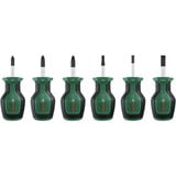 Bosch Juego de destornilladores cortos, 6 piezas verde/Negro