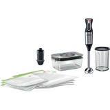 Bosch MSM6S20B 0,6 L Batidora de inmersión 1000 W Negro, Plata, Batidora de mano acero fino/Negro, Batidora de inmersión, 0,6 L, Función de impulso, 1000 W, Negro, Plata