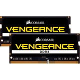 Corsair Vengeance CMSX32GX4M2A3200C22 módulo de memoria 32 GB 2 x 16 GB DDR4 3200 MHz, Memoria RAM negro, 32 GB, 2 x 16 GB, DDR4, 3200 MHz, 260-pin SO-DIMM