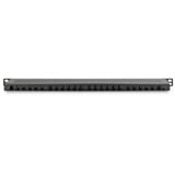 Digitus Panel de parcheo de alta densidad CAT 6A, clase E, 24 puertos, Patch Panel negro