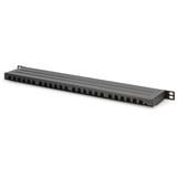 Digitus Panel de parcheo de alta densidad CAT 6A, clase E, 24 puertos, Patch Panel negro