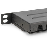 Digitus Panel de parcheo de alta densidad CAT 6A, clase E, 24 puertos, Patch Panel negro