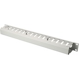 Digitus Panel para cableado con aberturas extraíbles para armario de 483 mm (19"), 1U, Guía para cable gris, 1U, Gris, China, 490 mm, 80 mm, 1960 cm³, 753,125 g