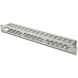Digitus Panel para cableado con aberturas extraíbles para armario de 483 mm (19"), 1U, Guía para cable gris, 1U, Gris, China, 490 mm, 80 mm, 1960 cm³, 753,125 g