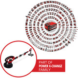 EINHELL Lijadora profesional para placas de yeso a batería TP-DW 18/225 Li - Solo, 18Volt, Amoladora de paneles de yeso rojo/Negro