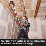 EINHELL Lijadora profesional para placas de yeso a batería TP-DW 18/225 Li - Solo, 18Volt, Amoladora de paneles de yeso rojo/Negro