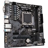 GIGABYTE B650M S2H Placa base - AMD Ryzen serie 9000, VRM de 5+2+2 fases, hasta 6400 MHz DDR5 (OC), 1xPCIe 4.0 M.2, LAN GbE, USB 3.2 Gen 1 negro/Gris, VRM de 5+2+2 fases, hasta 6400 MHz DDR5 (OC), 1xPCIe 4.0 M.2, LAN GbE, USB 3.2 Gen 1, AMD, Zócalo AM5, AMD Ryzen 7000 Series, AMD Ryzen 8000 Series, AMD Ryzen 9000 Series, Zócalo AM5, DDR5-SDRAM, 128 GB