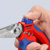 KNIPEX Tijeras de electricista anguladas rojo/Azul