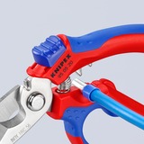 KNIPEX Tijeras de electricista anguladas rojo/Azul