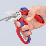KNIPEX Tijeras de electricista anguladas rojo/Azul