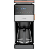 Krups Grind Aroma XL KM8428 con molinillo, Cafetera de filtro negro/Acero fino