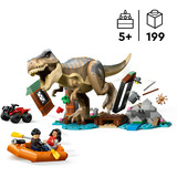 LEGO Huida por el Río y T. rex a la Caza, Juegos de construcción Juego de construcción, 5 año(s), Plástico, 199 pieza(s), 505 g