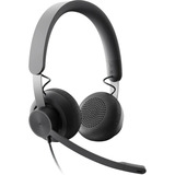 Logitech Zone Wired UC Auriculares Alámbrico Diadema Llamadas/Música USB Tipo C Grafito, Auriculares con micrófono gris/Negro, Alámbrico, Llamadas/Música, 20 - 16000 Hz, 211 g, Auriculares, Grafito