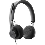 Logitech Zone Wired UC Auriculares Alámbrico Diadema Llamadas/Música USB Tipo C Grafito, Auriculares con micrófono gris/Negro, Alámbrico, Llamadas/Música, 20 - 16000 Hz, 211 g, Auriculares, Grafito