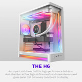 NZXT H6 RGB+ ( 2026 ) Todo Blanco, Cajas de torre blanco
