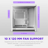 NZXT H6 RGB+ ( 2026 ) Todo Blanco, Cajas de torre blanco