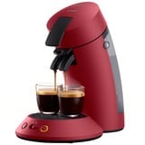 Philips CSA 210/90, Cafetera monodosis rojo oscuro/Negro