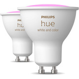 Philips Hue White & Color Ambiance GU10 Foco Inteligente Paquete Doble, Lámpara LED 