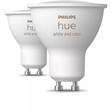 Philips Hue White & Color Ambiance GU10 Foco Inteligente Paquete Doble, Lámpara LED 