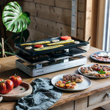 Rommelsbacher Pizza Raclette RCP 1800 negro/Acero fino