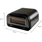 Unold 68816 fabricante de pizza y hornos 1 Pizza(s) 1700 W Plata, Horno de pizza acero fino/Negro, 1 Pizza(s), Plata, Acero inoxidable, 30 cm, Digital, 450 °C