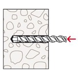 fischer Tacos SX Plus 6x30 en cubo, Pasador gris claro