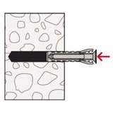 fischer Tacos SX Plus 6x30 en cubo, Pasador gris claro