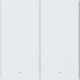 Aqara Interruptor de pared inteligente H1 - dos interruptores basculantes con conductor neutro, Botón blanco