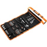 BLACK+DECKER Set de mecánico con bolsa con ruedas, 76 piezas, Kit de herramientas negro/Naranja
