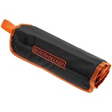 BLACK+DECKER Set de mecánico con bolsa con ruedas, 76 piezas, Kit de herramientas negro/Naranja