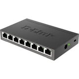 D-Link DGS-108 Negro, Interruptor/Conmutador negro, Bidireccional completo (Full duplex)
