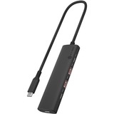 ICY BOX IB-HUB1437-CPD Alámbrico USB 3.2 Gen 2 (3.1 Gen 2) Type-C Negro, Hub USB Alámbrico, USB 3.2 Gen 2 (3.1 Gen 2) Type-C, 100 W, Negro, 10 Gbit/s, Aluminio, Plástico