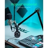 ICY BOX IB-MAG103B-T Soporte de brazo para micrófono negro, Soporte de brazo para micrófono, Base para escritorio, Negro, Aluminio, Plástico, Acero, 3/8", China