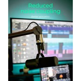 ICY BOX IB-MAG103B-T Soporte de brazo para micrófono negro, Soporte de brazo para micrófono, Base para escritorio, Negro, Aluminio, Plástico, Acero, 3/8", China