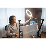 Kensington Abrazadera telescópica en forma de C A1000, Soporte negro, Soporte de escritorio para micrófono, Base para escritorio, Negro, MIL-STD-810H Method 504.3 Contamination by Fluids, 695 g, 51 mm